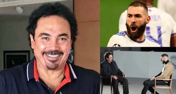 Hugo siendo ego, el francés y su reacción tras cámaras, luego de la entrevista del show en el que Hugo Sánchez entrevistó a la figura del Real Madrid.