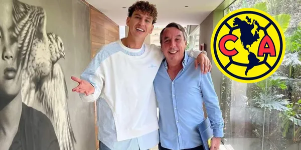 Igor Lichnovsky durante su visita al dueño del América, Emilio Azcárraga