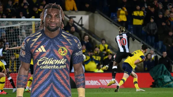 Ilustración de Allan Saint-Maximin con la playera del América