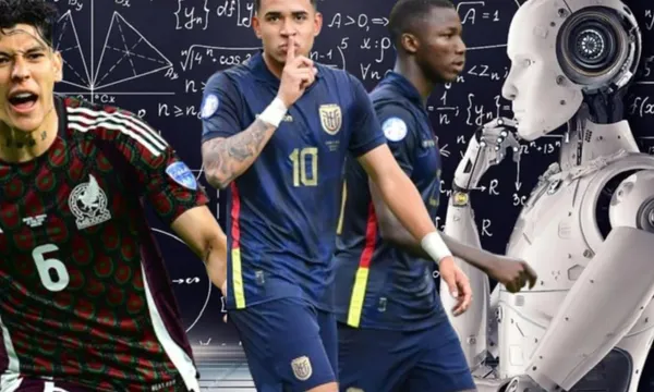 Inteligencia artificial realizando cálculos, adelante de ella, Kendry Paez y Gerardo Arteaga (Fuente: Orden Mundial)