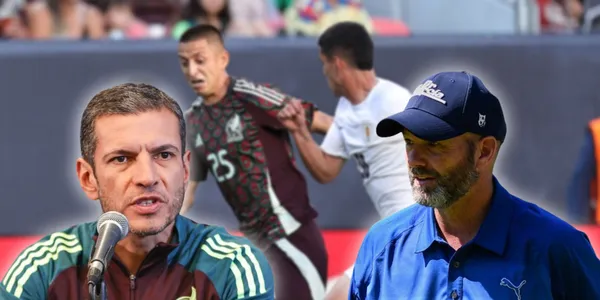 Jaime Lozano durante la conferencia de prensa de México ante Uruguay
