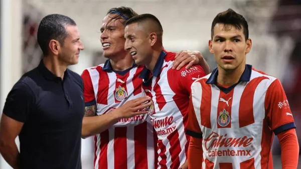 Jaime Lozano viendo a Piojo y Oso y Chuky con la de Chivas