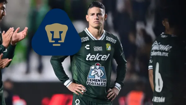James Rodríguez durante la derrota del Club León
