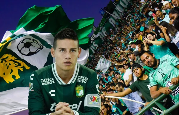 James Rodríguez y afición del León/Foto Sebastián Laureano Miranda