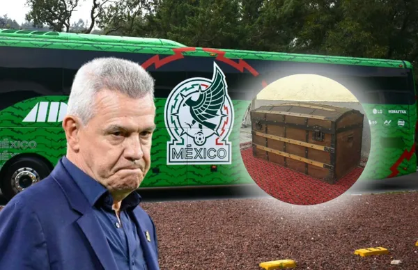 Javier Aguirre, baúl y autobús de la Selección Mexicana/ Foto Diario AS.