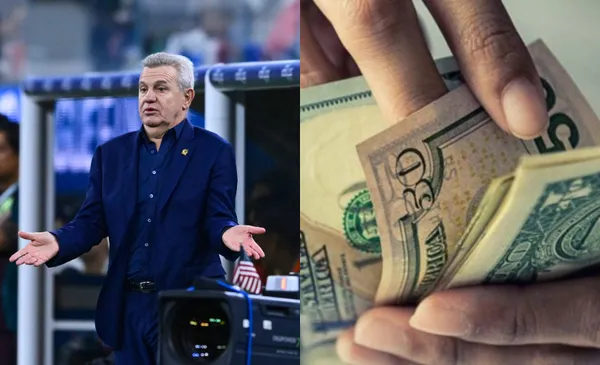 Javier Aguirre dirige al Tri, a la derecha, persona cuenta dinero (Fuente: Mexsports y Financiero)