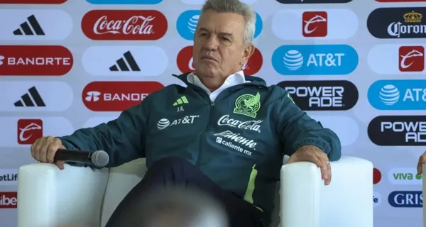 Javier Aguirre en conferencia de prensa con la selección de México (Fuente: Mexsports)