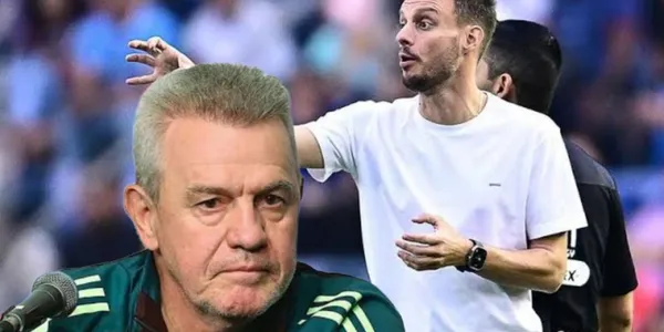 Javier Aguirre y al fondo Martín Anselmi (Foto: Especial)