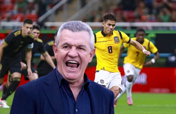 Javier Aguirre y jugadores de Ecuador y México/ Foto FOX.