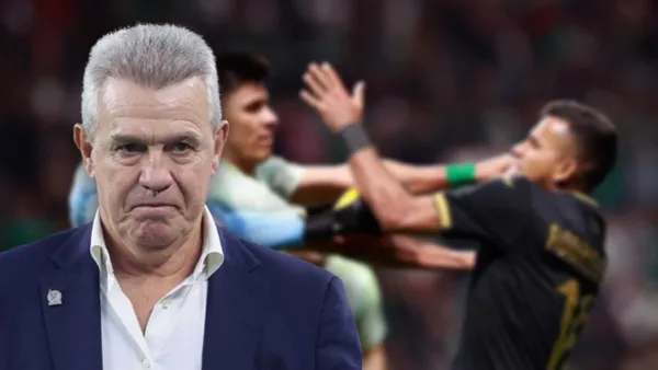 Javier Aguirre y jugadores de la selección mexicana