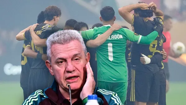 Javier Aguirre y jugadores de México