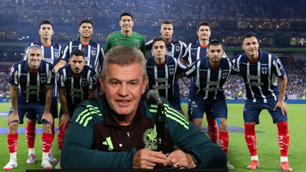 Javier Aguirre y jugadores de Monterrey (Foto: MEXSPORT)
