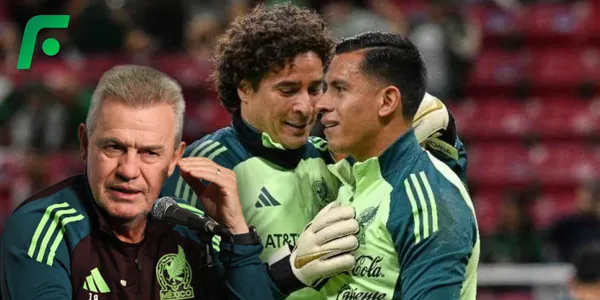 Javier Aguirre y los porteros de la Selección Mexicana (Fuente: MEXSPORT)
