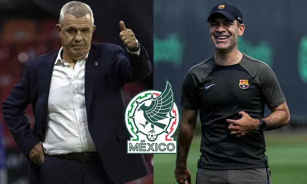 Javier Aguirre y Rafael dirigiendo a Rayados y Rafa Márquez en práctica con Barcelona (Fuente: Marca)