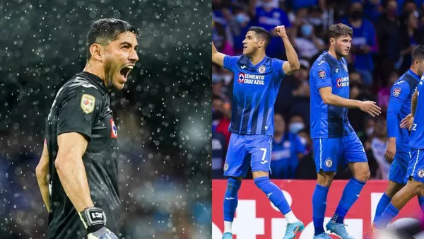 Jesús Corina se iría de Cruz Azul y uno de sus compañeros festeja, aunque no es Sebastián Jurado