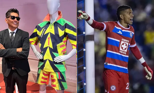 Jorge Campos en exposición fotográfica, a la derecha, Mier saluda (Fuente: Mexsports)