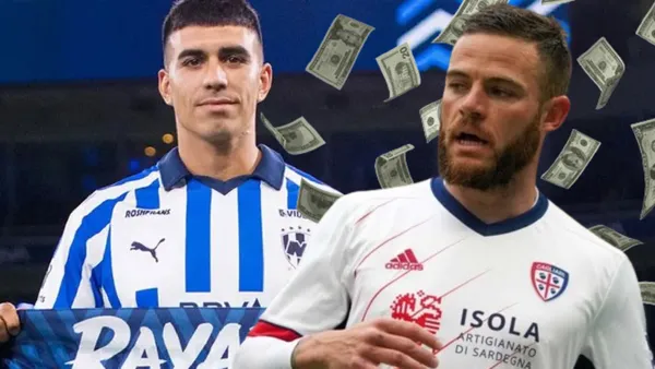 Jorge Rodríguez en Rayados y Nahitán Nández en Cagliari/ Foto: Solo Rayados