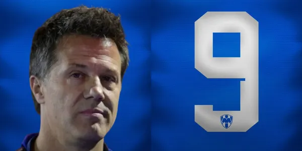 José Antonio Noriega junto al dorsal 9 de Rayados / FOTO BOLAVIP