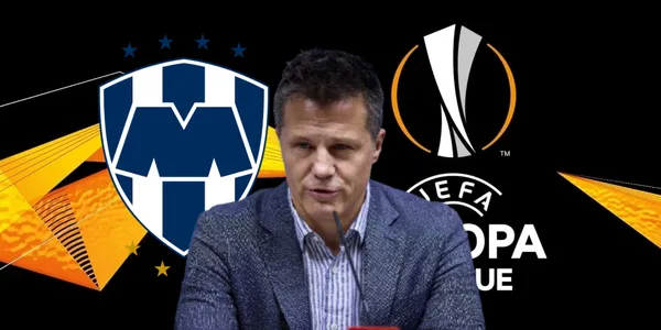 José Antonio Noriega junto al logo de la Eruopa League / FOTO ESTO