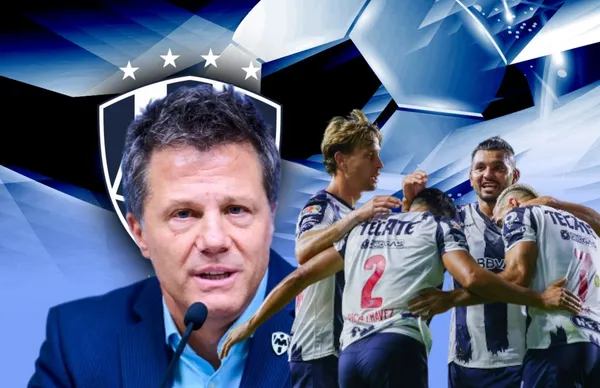 José Antonio Noriega y jugadores de Rayados/ Foto Ligafrica.