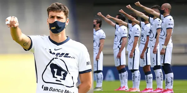 Juan Ignacio Dinenno ya estará en la banca de suplentes de Pumas pero aún así se la jugará con dos delanteros dejando de lado a Emanuel Montejano