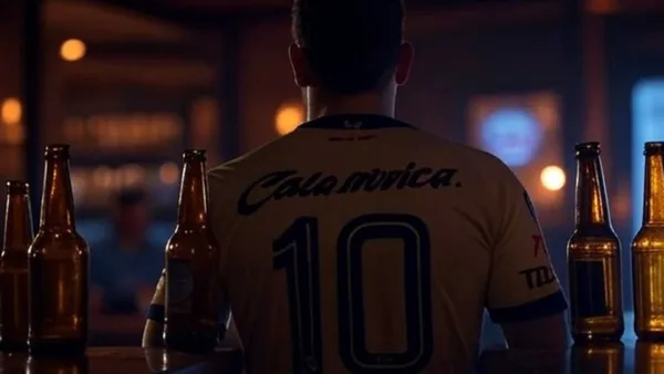 Jugador del América y cervezas