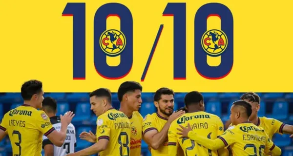 Jugadores de América se festejan gol ante Pachuca (Fuente: Mundo Águila)
