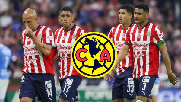 Jugadores de Chivas y Club América (Foto: MEXSPORT)