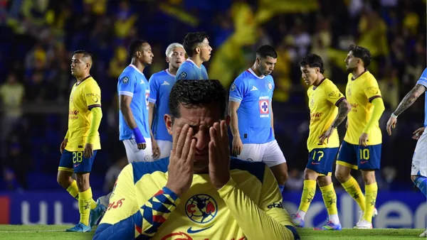 Jugadores de Club América y Cruz Azul (Foto: MEXSPORT)