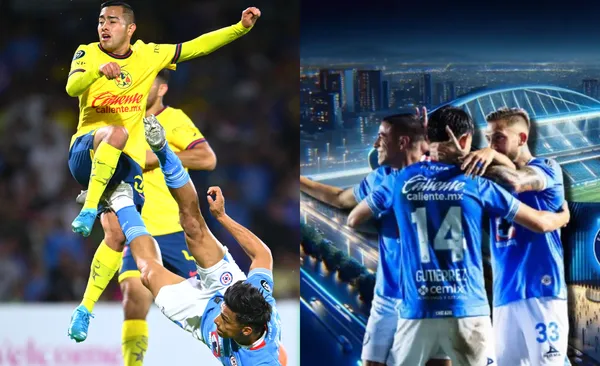 Jugadores de Cruz Azul celebran gol (Fuente: Mexsports)