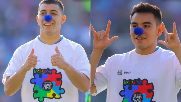 Jugadores de Cruz Azul en ''Abramos la cancha a la inclusión'' | Foto: X oficial de @LigaBBVAMX