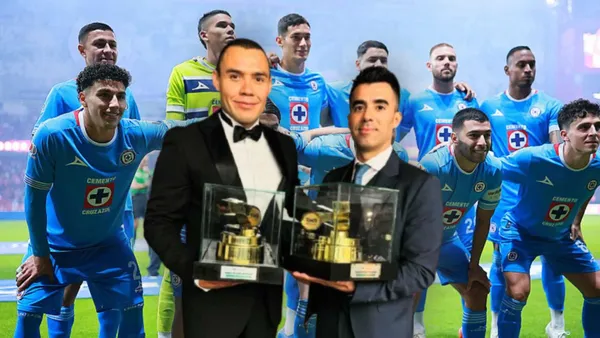 Jugadores de Cruz Azul y árbitros mexicanos (Foto: MEXSPORT)