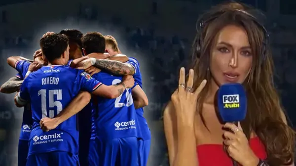 Jugadores de Cruz Azul y Claudia García