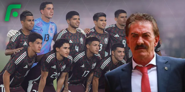 Jugadores de México y Ricardo La Volpe (Fuente: MEXSPORT)