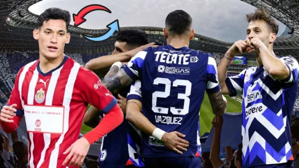 Jugadores de Rayados, Chiquete Orozco intercambio en el Gigante de Acero Foto: Récord