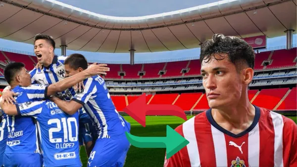 Jugadores de Rayados y Chiquete en el Akron