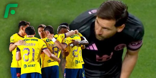 Jugadores del América y Lionel Messi (Fuente: MLS)