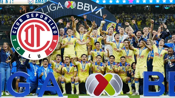 Jugadores del Club América festejando un título