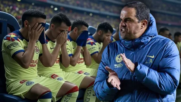 Jugadores del Club América y el entrenador André Jardine