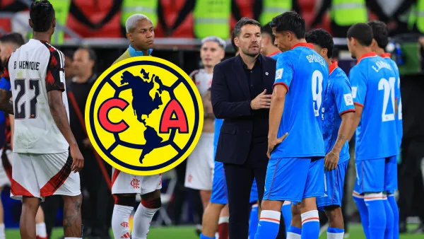 Jugadores del Cruz Azul tras la derrota ante Flamengo