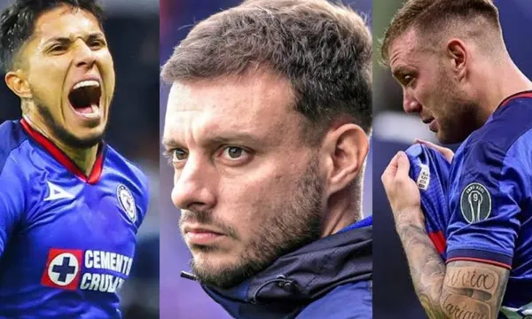 Jugadores y DT de Cruz Azul.