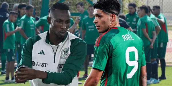 Julián Quiñones y Raúl Jiménez fueron parte una foto curiosa en el entrenamiento de la selección mexicana