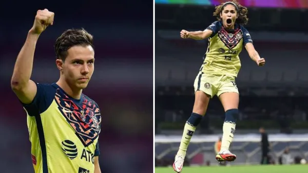 La afición del Club América comparó a Daniela Espinosa y Sebastián Córdova, jugadores que portan la camiseta número 10.