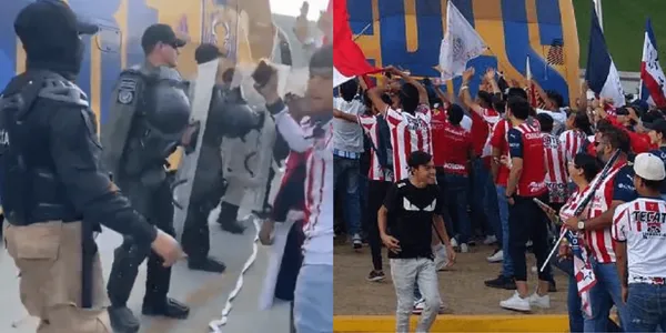 La agresión de la afición de Chivas a los jugadores y cuerpo técnico de Tigres