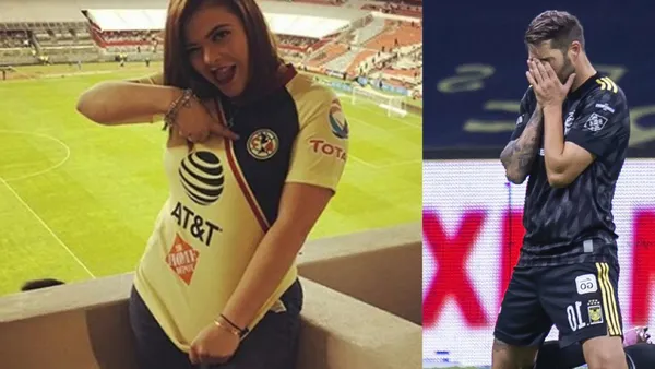 La hija del DT del América, Miguel Herrera, se burló del cuadro felino tras su derrota ante las Águilas en el estadio Azteca.