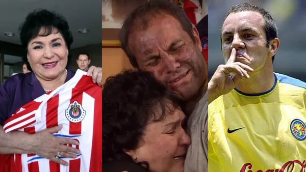 La popular actriz Carmen Salinas como aficionada de Chivas sorprendió al actuar con Cuauhtémoc Blanco figura icónica del América