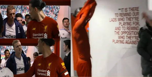 La reacción en el camerino de Liverpool