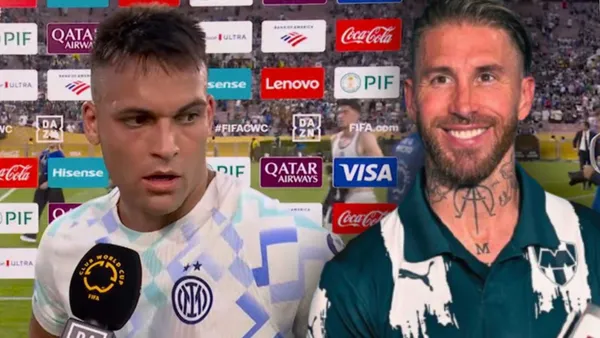 Lautaro Martínez y Sergio Ramos