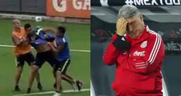 Le propinó golpes al entrenador y al cuerpo técnico, se cansó y abandona el Tri.
