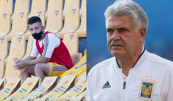 Leo Fernández causó revuelo en las redes sociales mientras esperaba su momento para ingresar a la cancha.